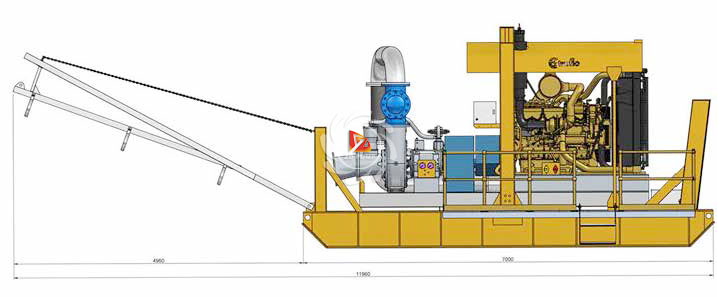 Floating Pontoon Set Mining Dewatering Slurry Pump